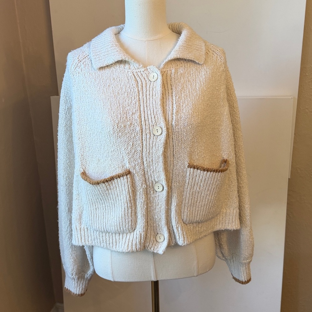Anthropologie The Jesse Dog Icon Cardigan Sweater by Pilcro Size M - Picture 9 of 16